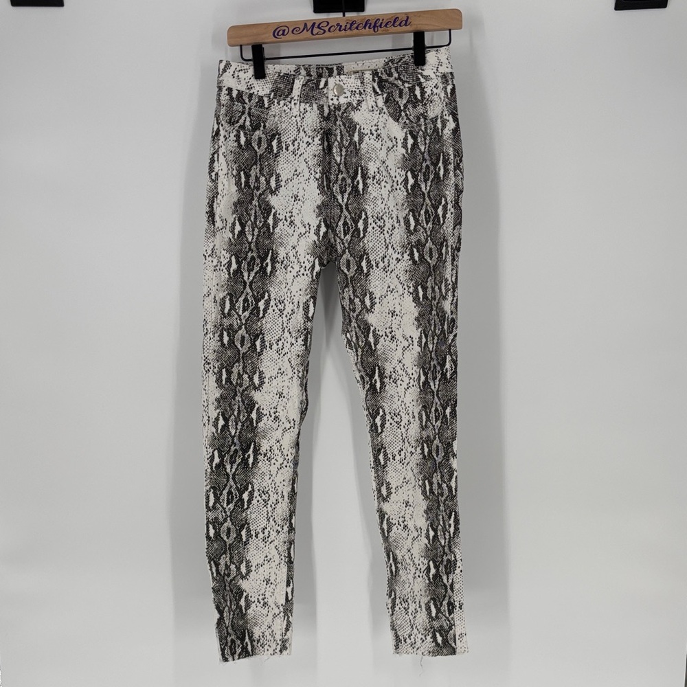 I & M Bella mid-rise skinny Snakeskin Print Pants jeans 9